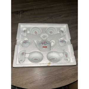 Vintage Little Debbie Collectible Heirloom Tea Set Imported Porcelain 1997 NIB
